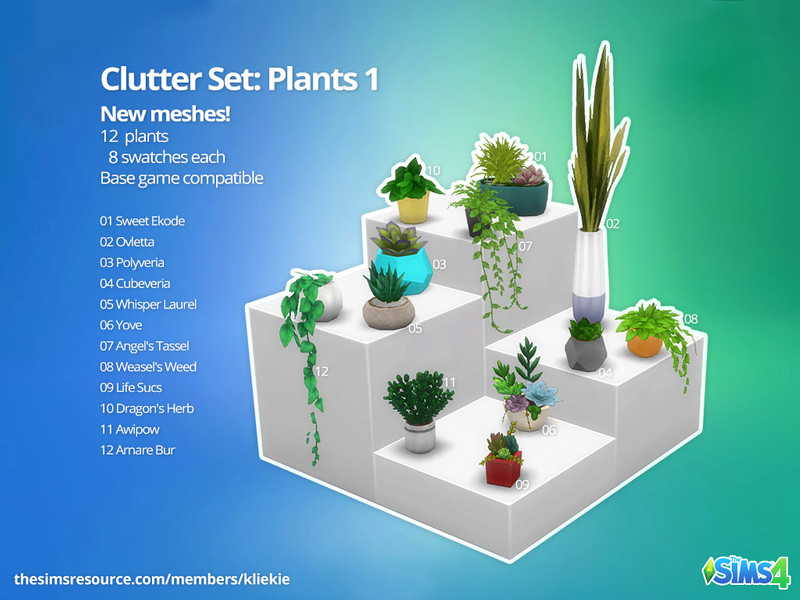Clutter Set Plants 1 by kliekie – Decor