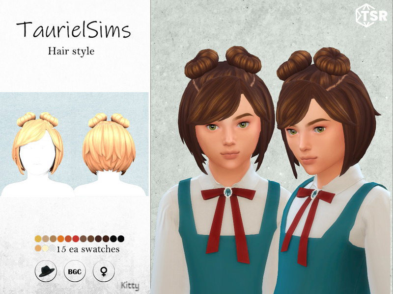 Kitty Hairstyle Children by taurielsims – CAS