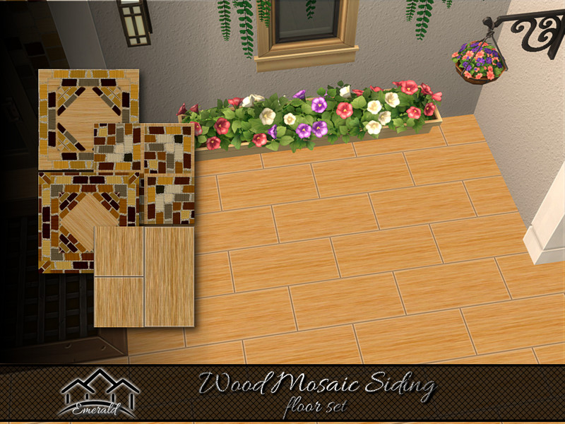 Wood Mosaic Siding Floor Set by emerald – Build