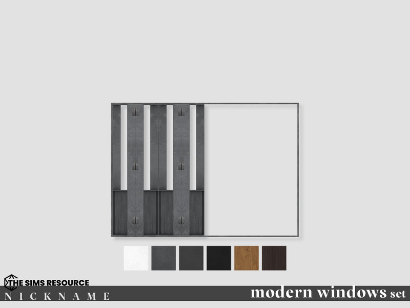 Modern Door Windows Set Folding Window4x3 by NICKNAME_sims4 – Build