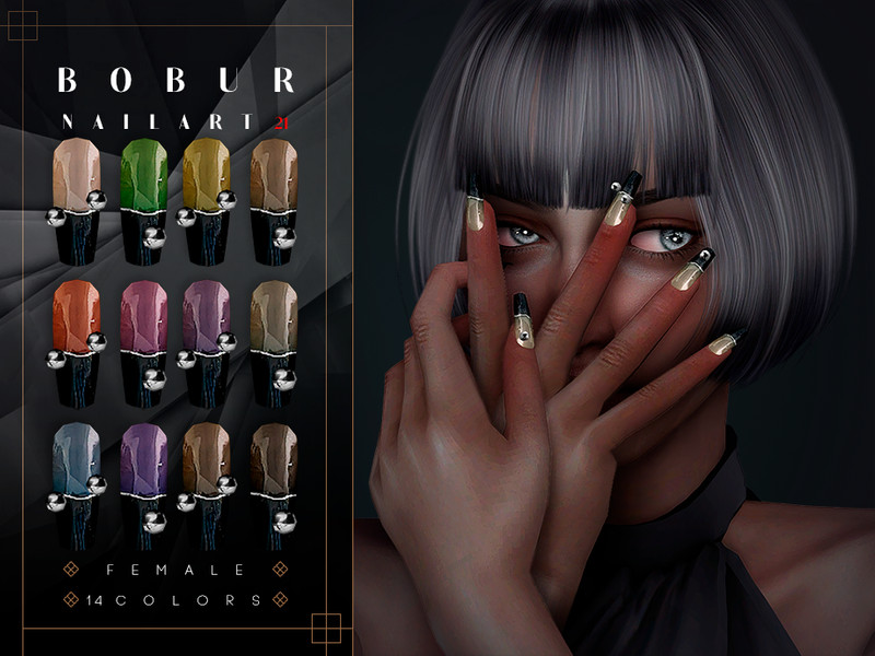 Square Nails With Accessories by Bobur3 – CAS