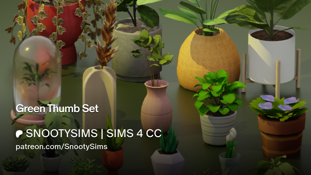 Green Thumb Set Snootysims Sims 4 Cc by SnootySims – Decor
