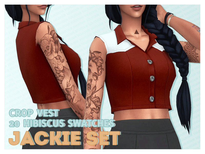 Soli Gp07 Jackie Cropped Vest Hibiscus by Solistair – CAS