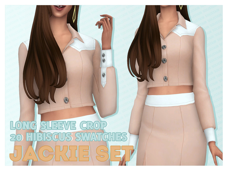 Soli Gp07 Jackie Long Sleeve Crop Hibiscus by Solistair – CAS