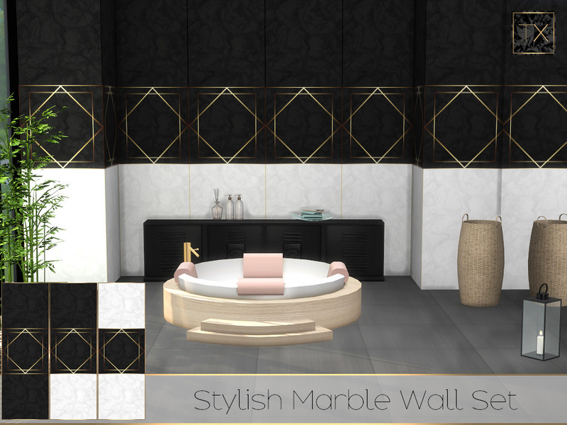 Stylish Marble Wall Set Gold And Silver by theeaax – Build