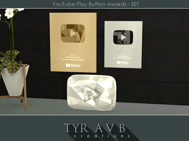 Youtube Play Button Awards Set by TyrAVB – Decor