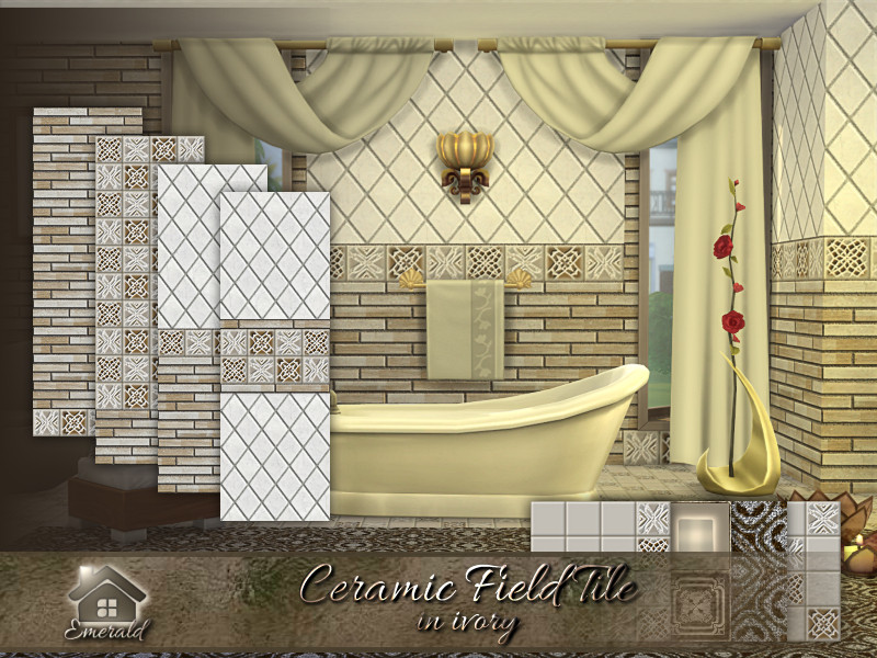 Ceramic Field Tile In Ivory by emerald – Build