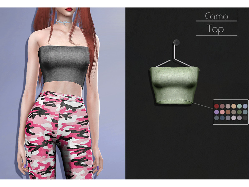 Lmcs Camo Top by Lisaminicatsims – CAS