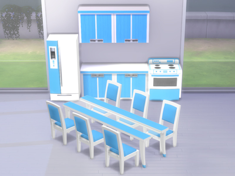 Luscious Kitchen Set With White Trim by BlackCat27 – Furniture