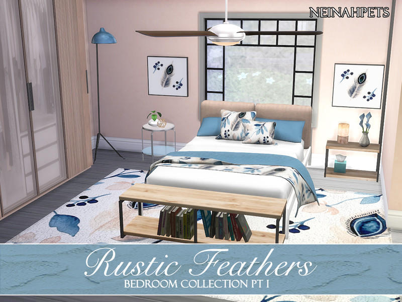 Rustic Feathers Bedroom Pt I Mesh Required by neinahpets – Decor