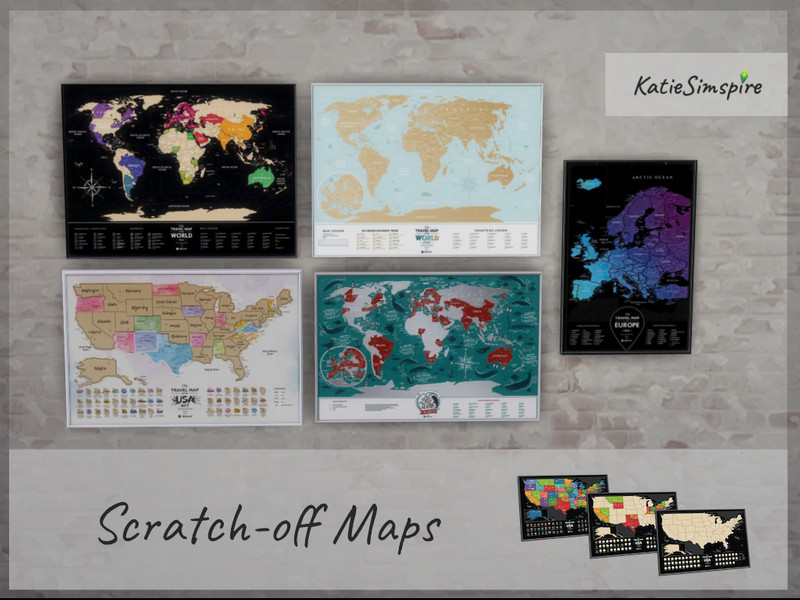 Scratch Off Maps by Katiesimspire – Decor