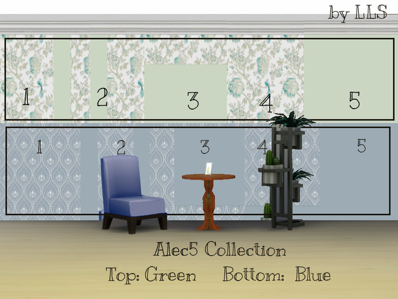 Alec5 Collection Green And Blue by lavilikesims – Decor