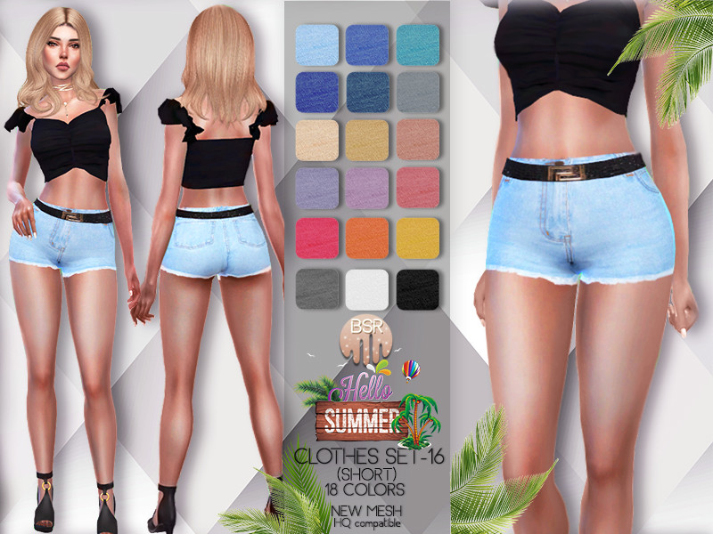 Clothes Set 16 Jean Short Bd72 by busra-tr – CAS