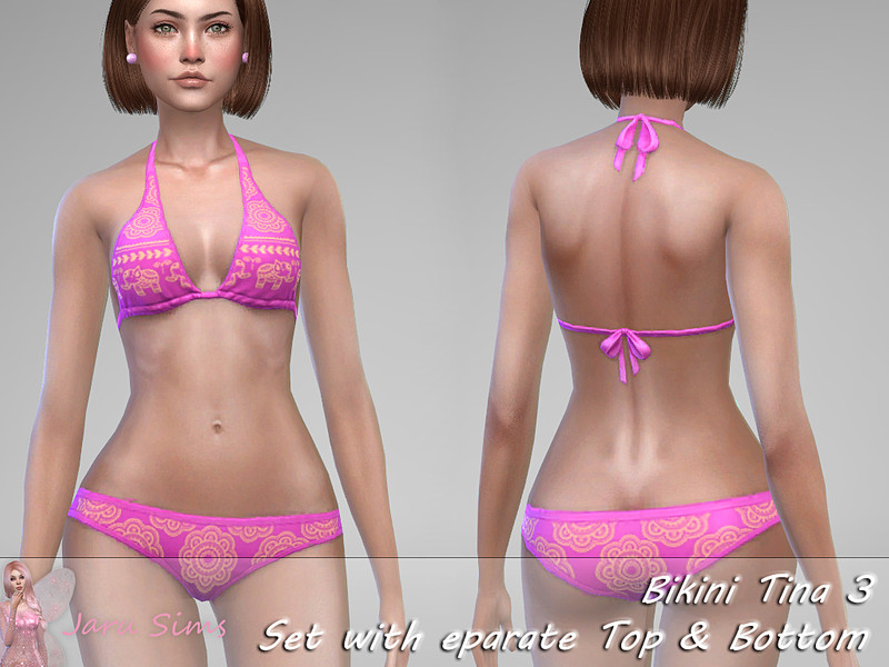 Bikini Tina 3 Set With Separate Top And Bottom by Jaru Sims – CAS