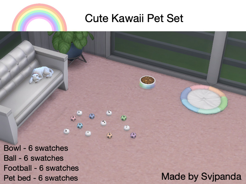 Cute Kawaii Pet Set Requires Cats And Dogs by Svjpanda – Furniture