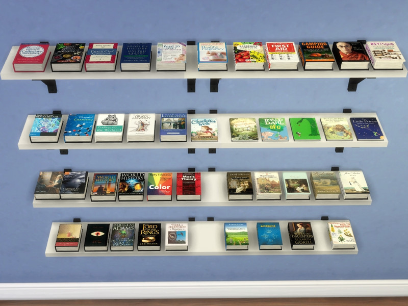 Literate Sims Mega Book Collection by wtrshpdwn – Decor