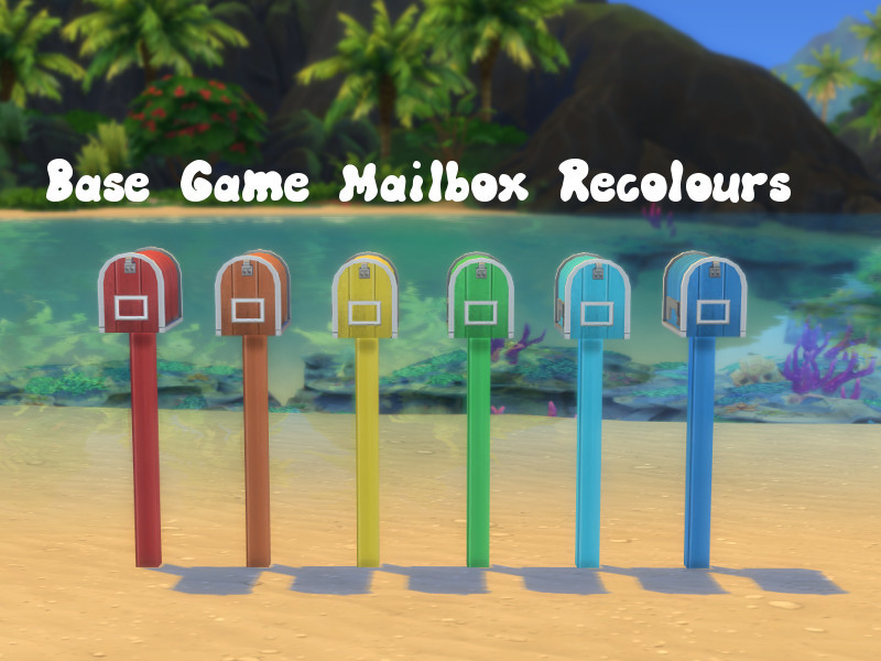 Ts4 Base Game Mailbox Recolours Set by QueerAndTotallyOriginalSims – Decor
