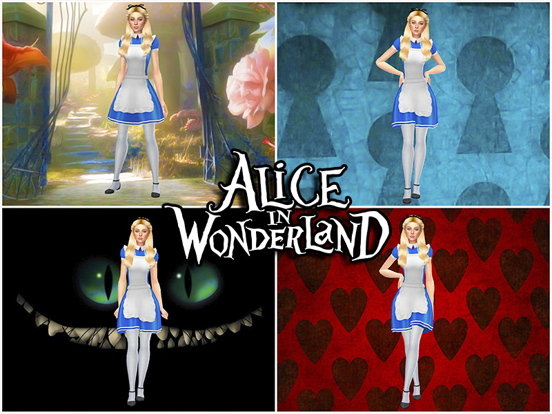 Alice In Wonderland Cas Backgrounds by KatVerseCC – Decor