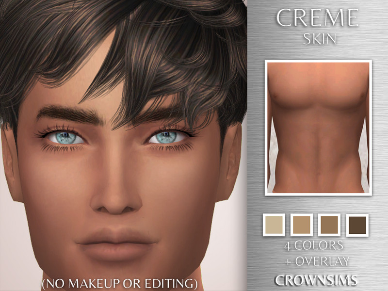 Creme Skin Overlay Version by CrownSims – CAS