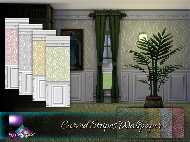 Curved Stripes Wallpaper by emerald – Build