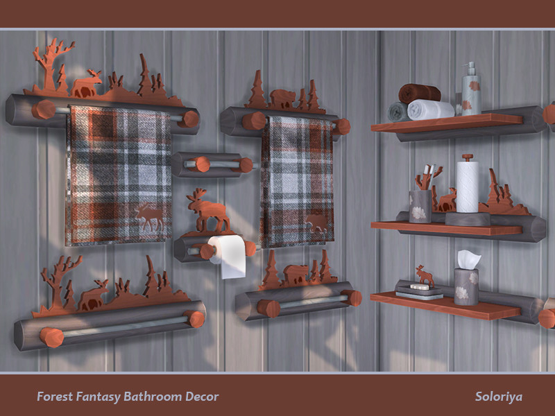 Forest Fantasy Bathroom Decor by soloriya – Decor