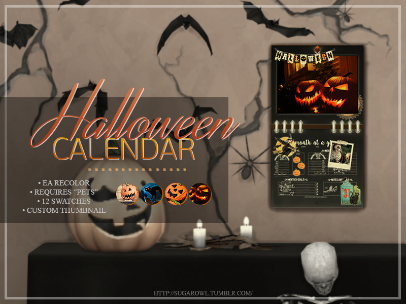 Halloween Calendar Pets Needed by sugar owl – Decor