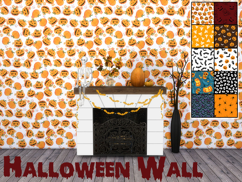 Halloween Wall by modelsims4 – Decor