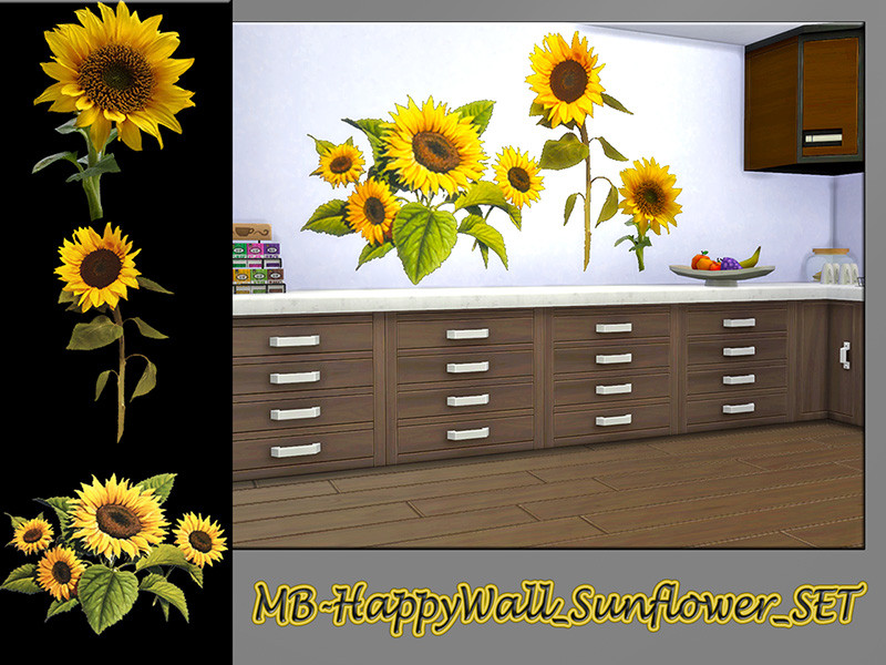 Mb Happywall Sunflower Set by matomibotaki – Decor