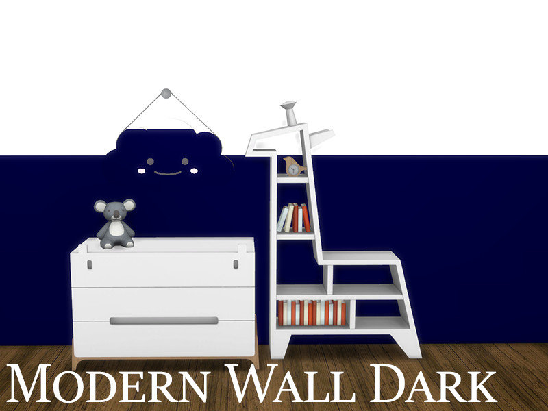 Modern Wall Dark 10 by modelsims4 – Build