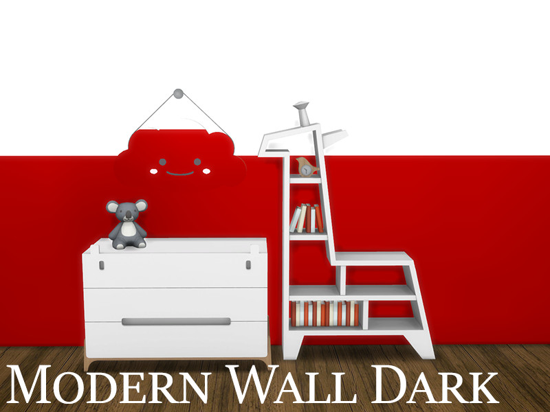 Modern Wall Dark 1 by modelsims4 – Build
