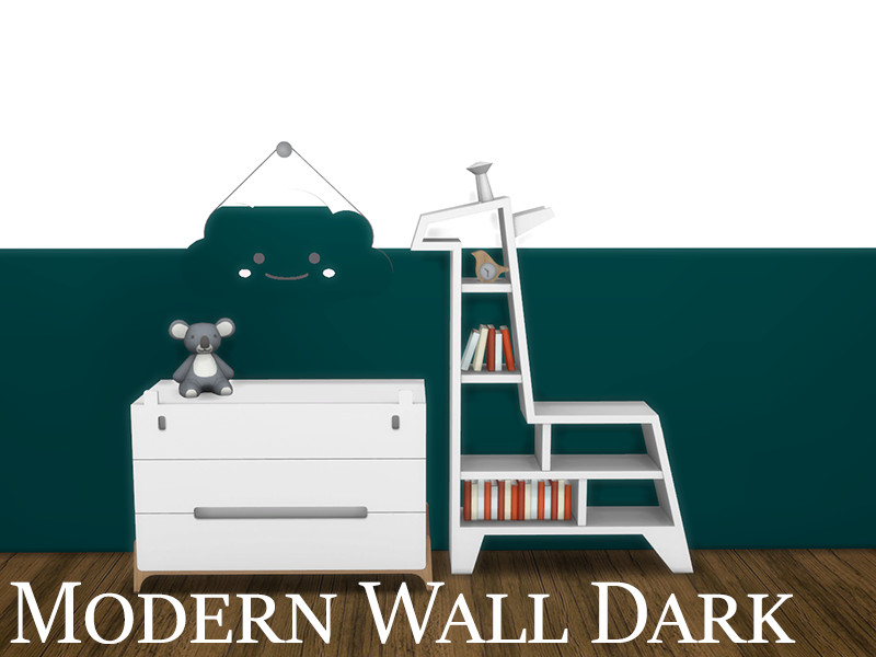 Modern Wall Dark 2 by modelsims4 – Build