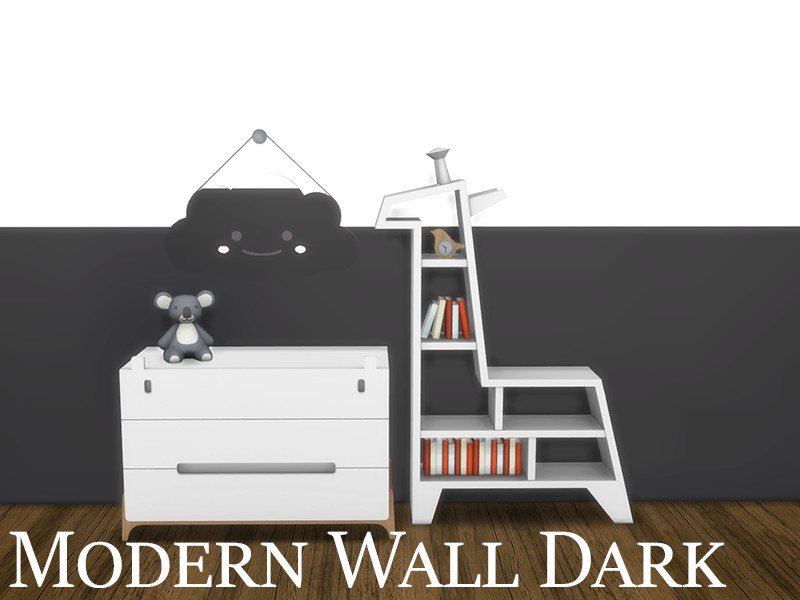 Modern Wall Dark 3 by modelsims4 – Build