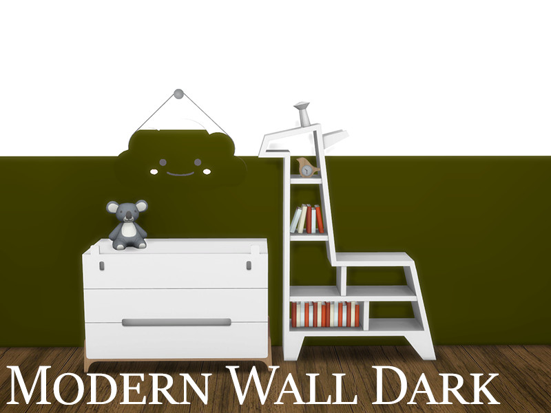 Modern Wall Dark 4 by modelsims4 – Build