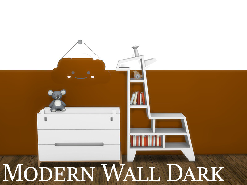 Modern Wall Dark 7 by modelsims4 – Build
