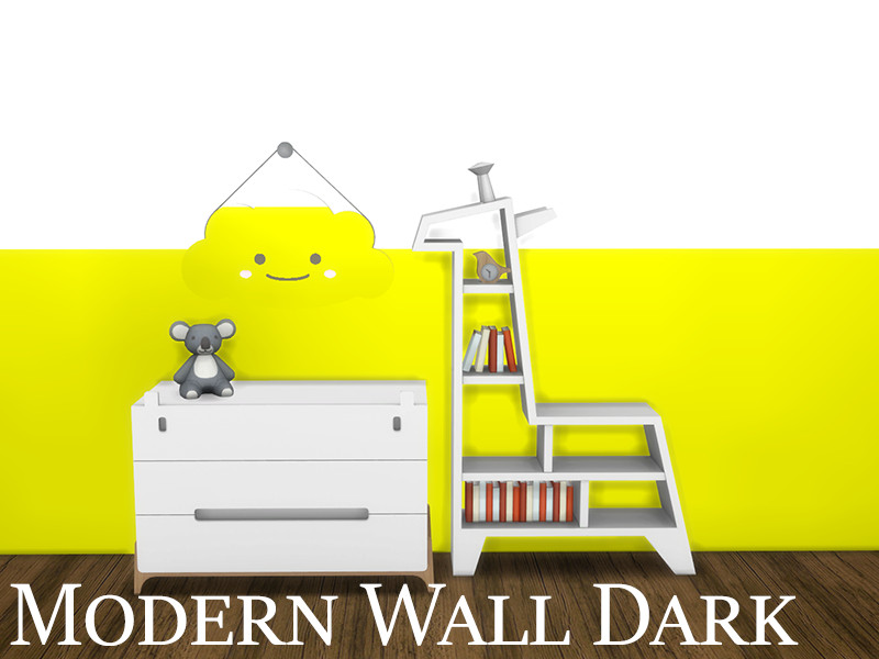 Modern Wall Dark 8 by modelsims4 – Build