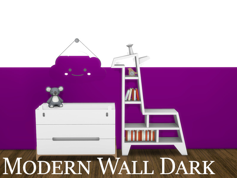Modern Wall Dark 9 by modelsims4 – Build
