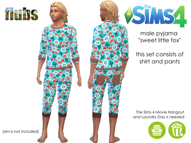 Pyjama Set Sweet Little Fox Movie Hangout And Laundry Day by flubs♥ – CAS