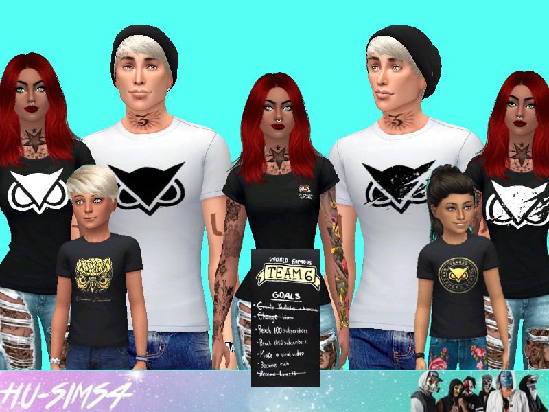 Vanoss Gaming Tshirts by hu-sims4 – CAS