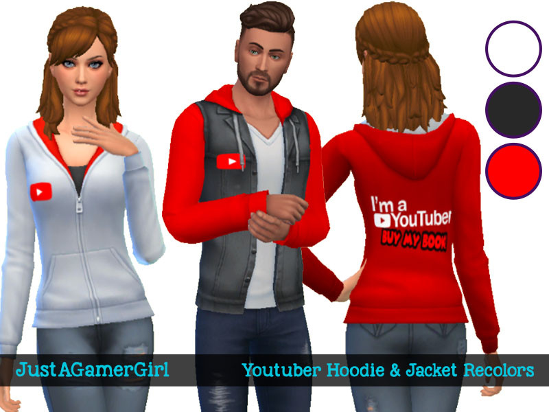 Youtuber Buy My Book Hoodie Jacket Recolors by JustAGamerGirl25 – CAS