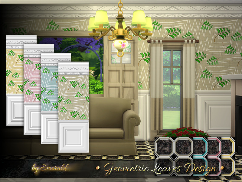 Geometric Leaves Design by emerald – Decor
