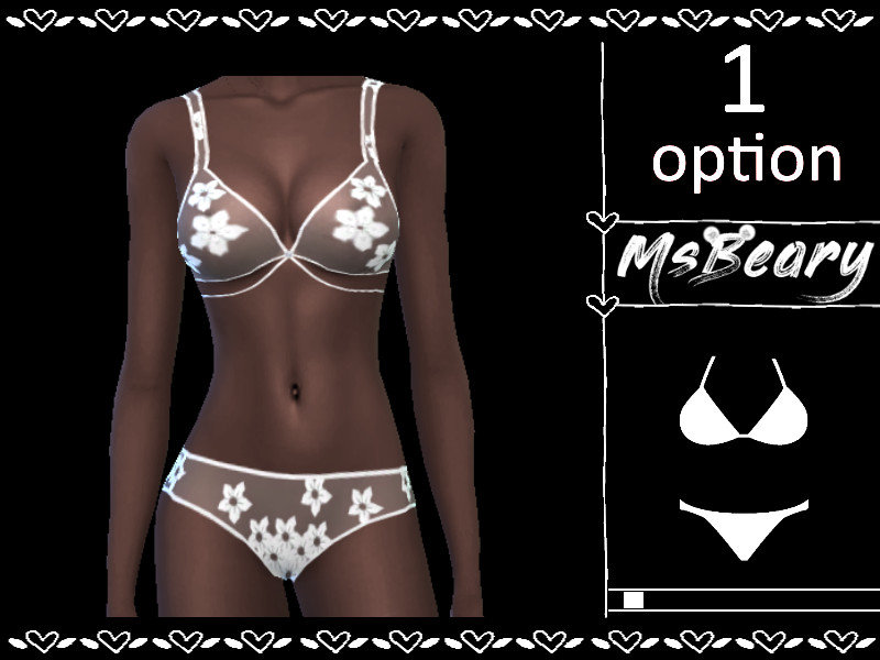 Sheer White Flower Lingerie by MsBeary – CAS