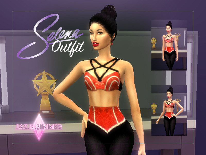 Selena Quintanilla Red Outfit by JazKSimmer – CAS