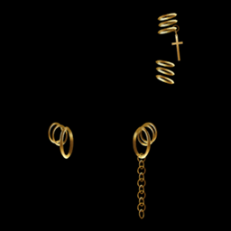 Cross Piercings Earrings by SuzueSims – CAS