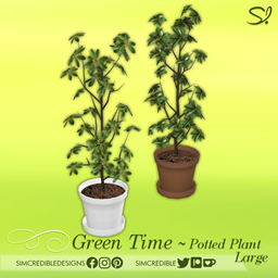 Green Time Potted Plant Large 🍃 by SIMcredible – Decor