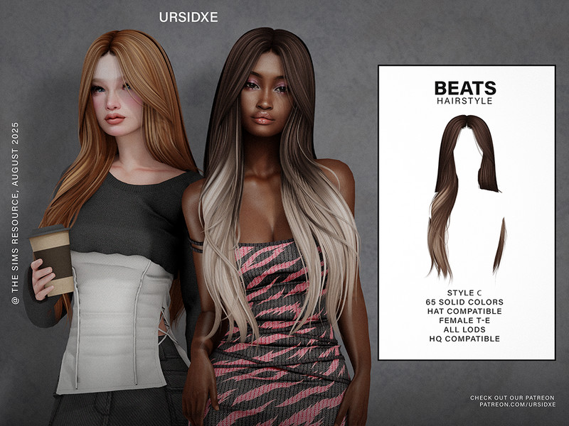 Beats Hairstyle Style C by Ursidxe – CAS