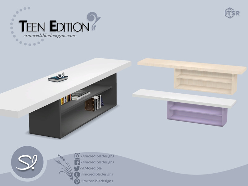 Teen Edition Desk by SIMcredible! – Furniture