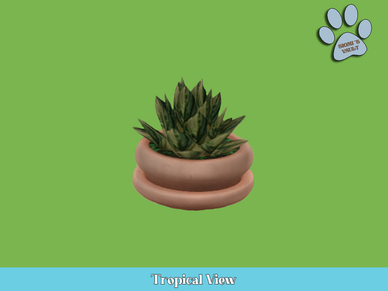 Tropical View Plant Pot 01 by siomisvault – Decor