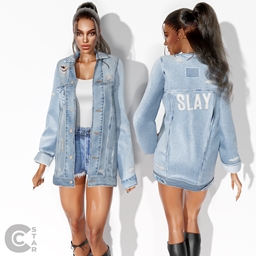 Denim Outfit with Jacket Top and Shorts by cool_content – CAS