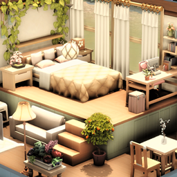 Dreamy Pet Lover Bedroom No Cc by miwisimsie – Furniture