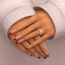 Multicolor French Tip Nails by twistedcatcc – CAS